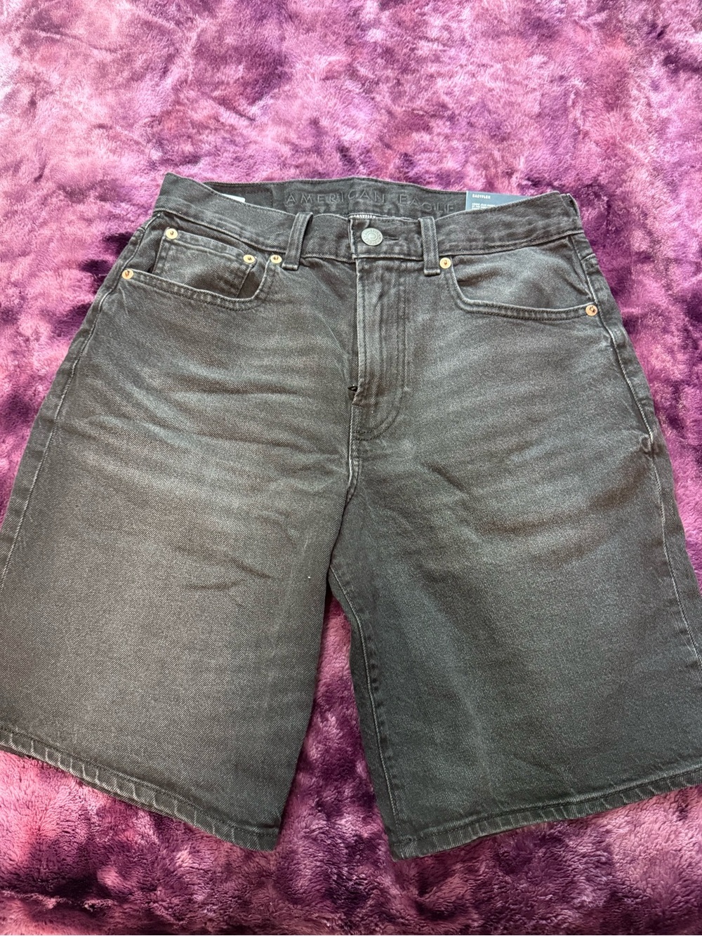 American Eagle Outfitters Black Jean Shorts for Men